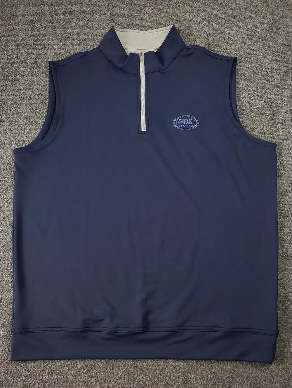 Peter Millar Galway Quarter Zip Vest 2XL Navy Blue Fox Sports Golf Performance